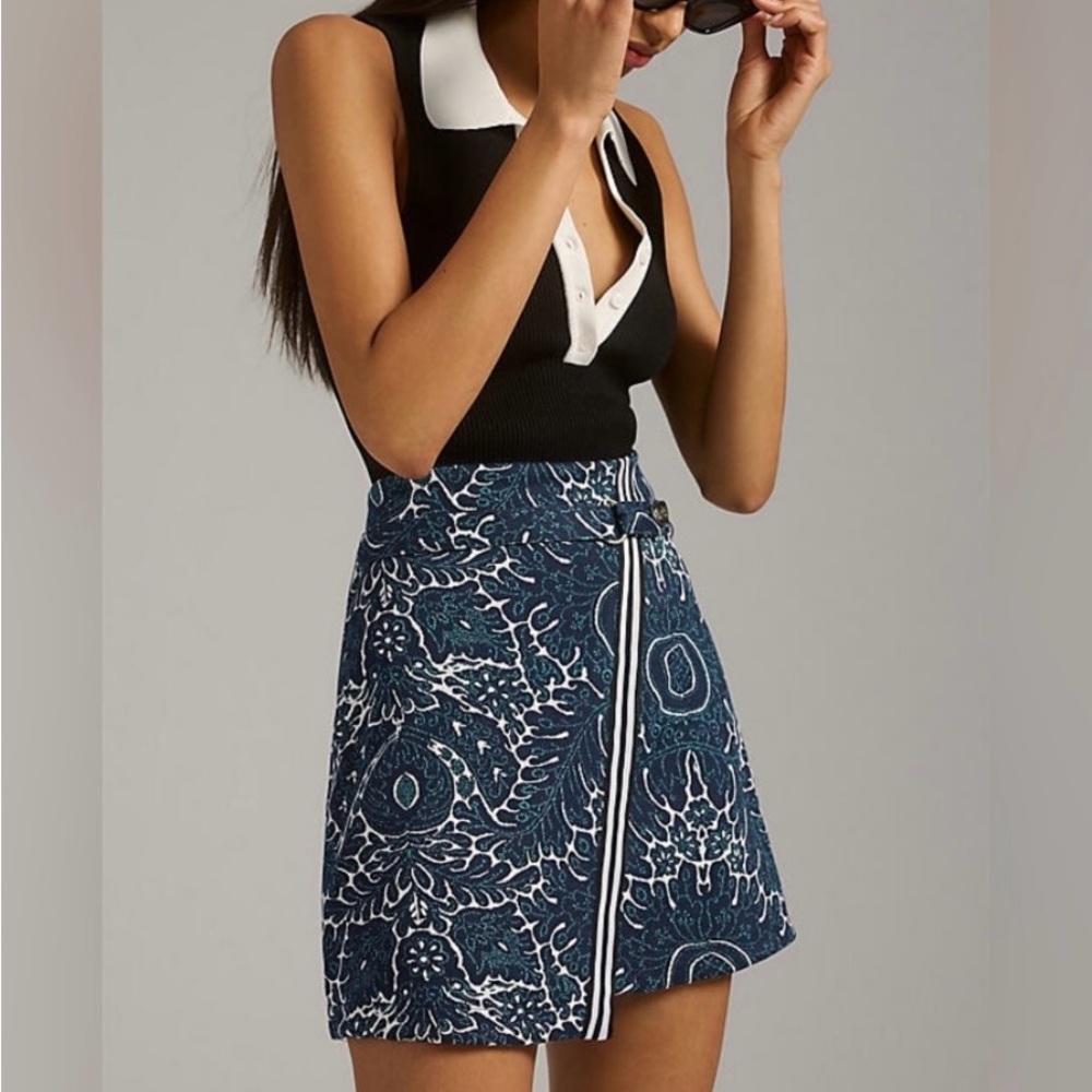 Maeve Mini Wrap Skirt from Anthropologie